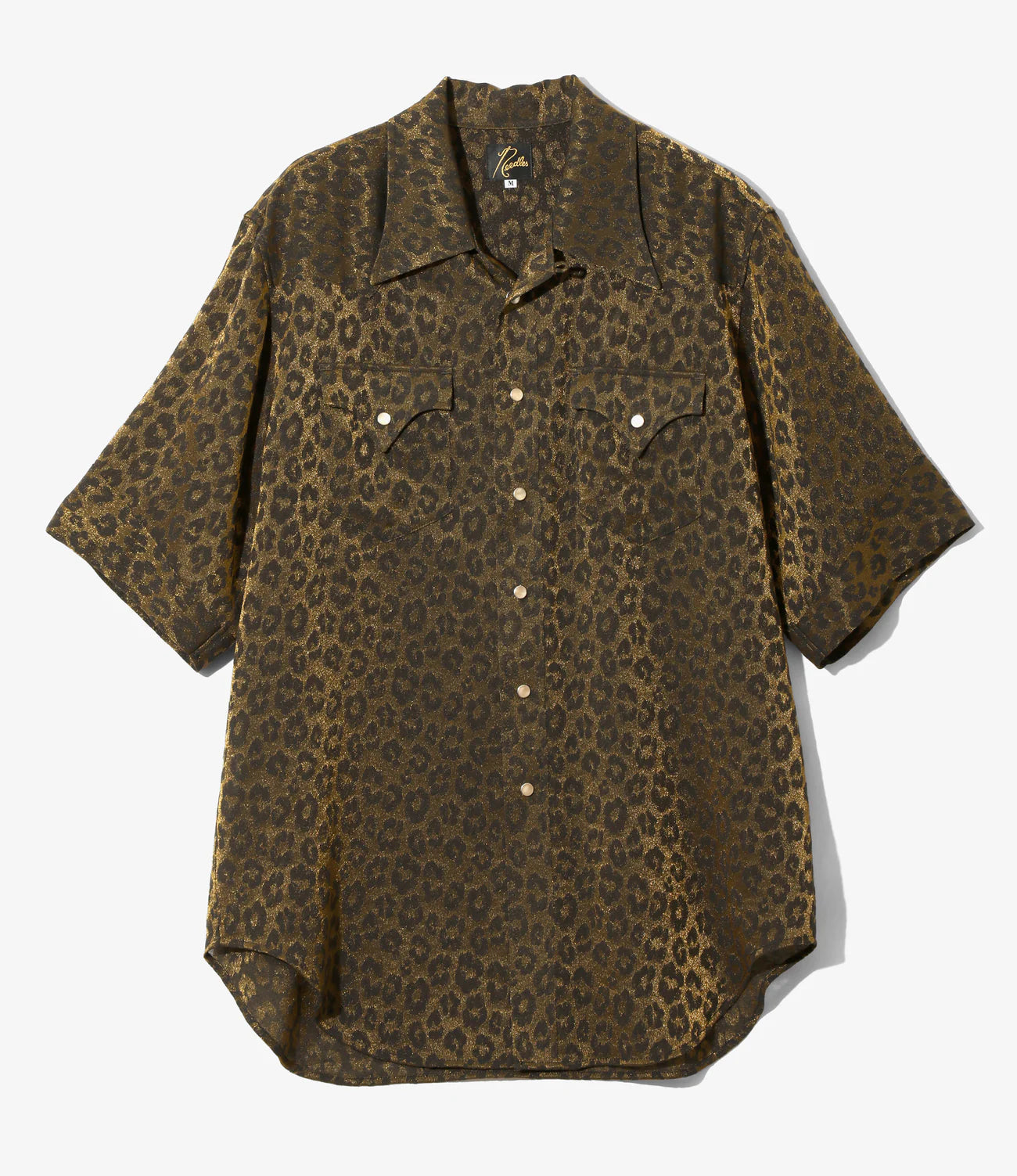 Needles / S/S Western Shirt - Rayon Leopard Jacquard
