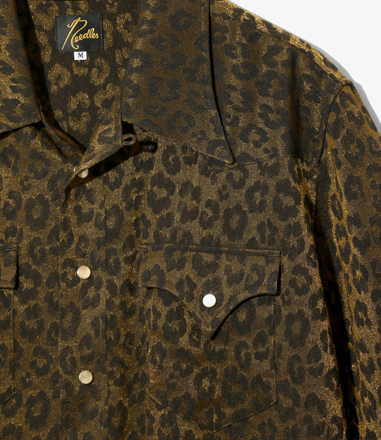 Needles / S/S Western Shirt - Rayon Leopard Jacquard