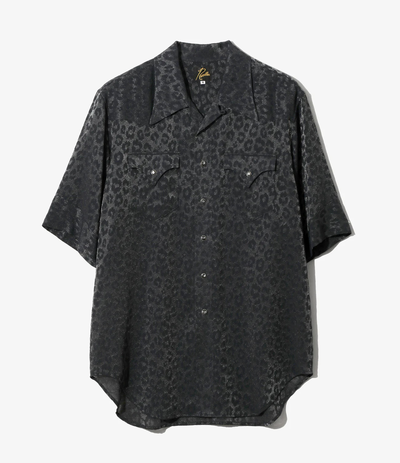 Needles / S/S Western Shirt - Rayon Leopard Jacquard