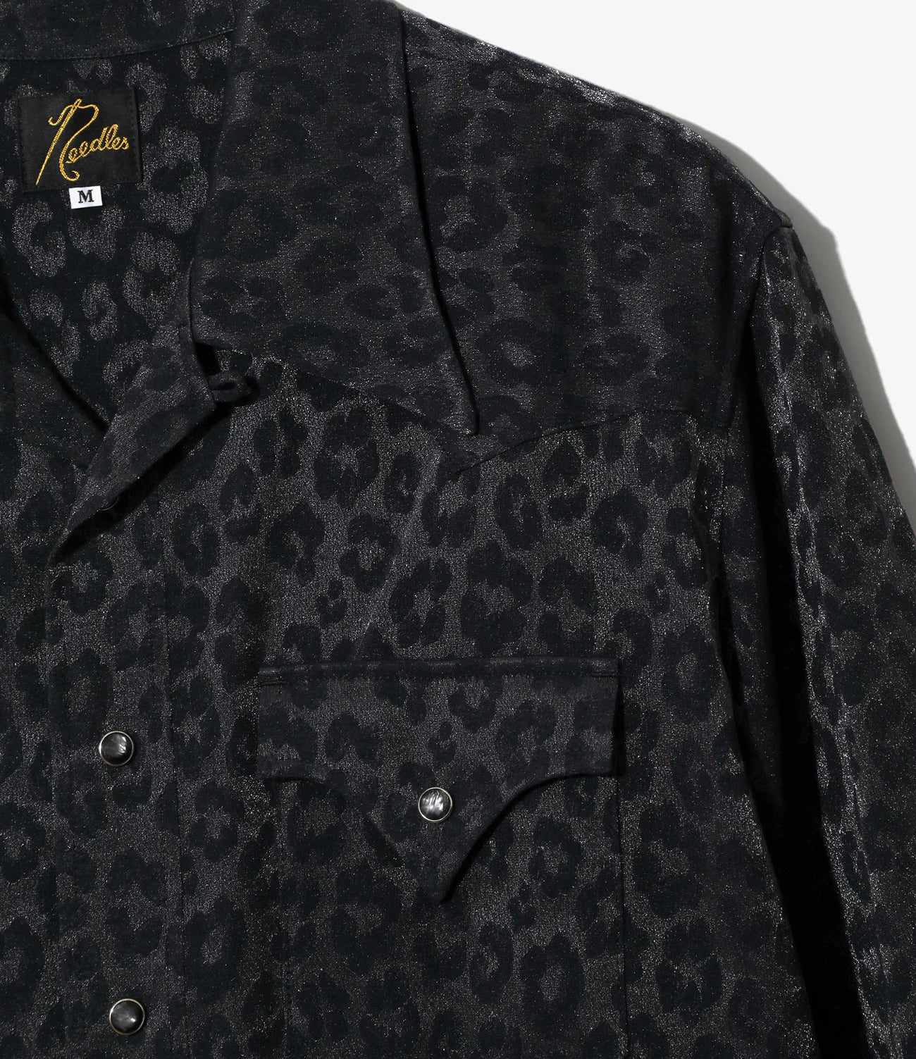 Needles / S/S Western Shirt - Rayon Leopard Jacquard