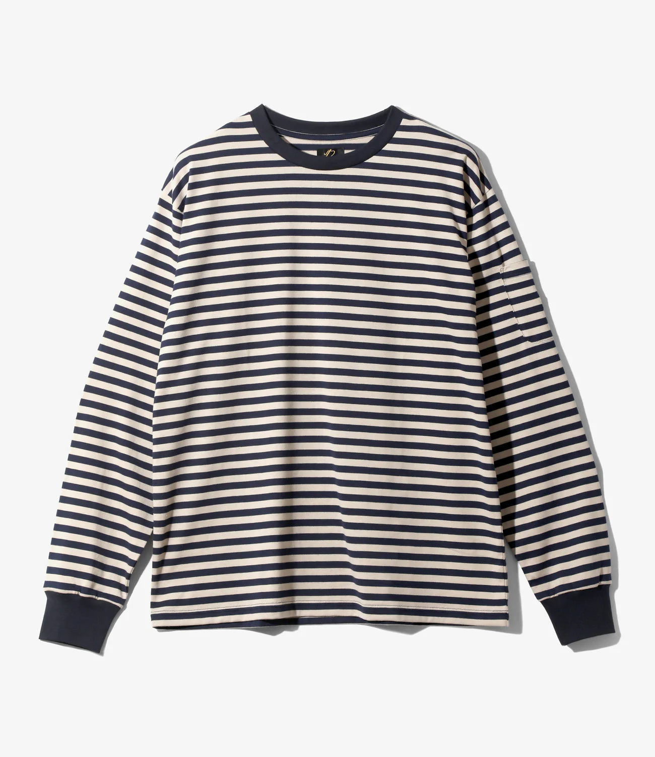 Needles / L/S Crew Neck Tee - Cotton Stripe Jersey