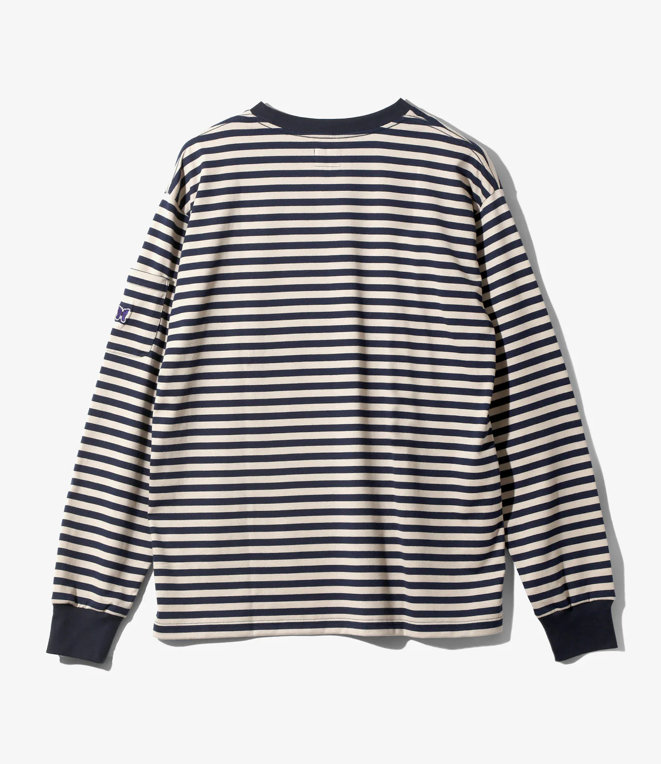 Needles / L/S Crew Neck Tee - Cotton Stripe Jersey