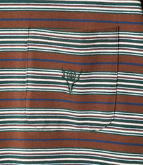 South2west8 / S/S Round Pocket Tee - Cotton Multi Wide Stripe Jersey