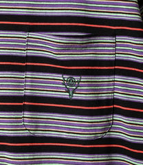 South2west8 / S/S Round Pocket Tee - Cotton Multi Wide Stripe Jersey