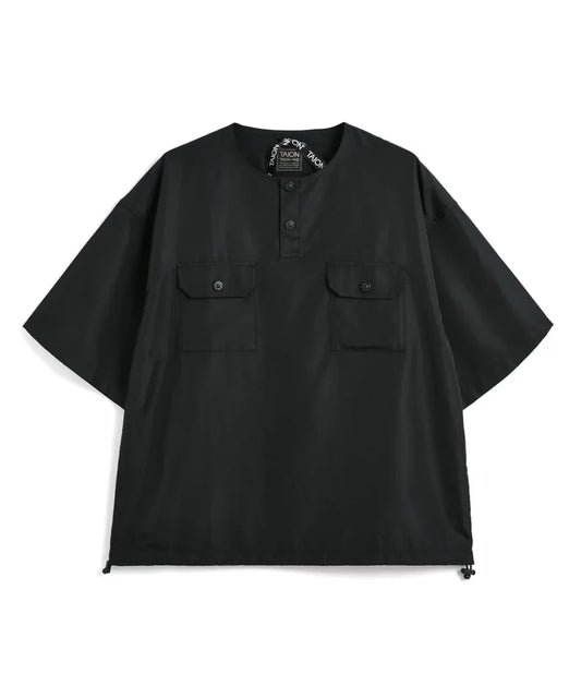 TAION / 【UNISEX】ノンダウン ミリタリー ヘンリーネック ハーフスリーブカットソー