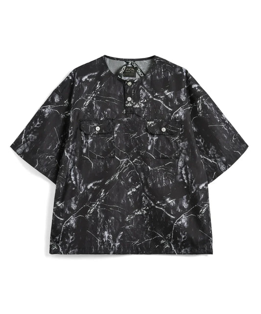 TAION / 【UNISEX】ノンダウン ミリタリー ヘンリーネック ハーフスリーブカットソー