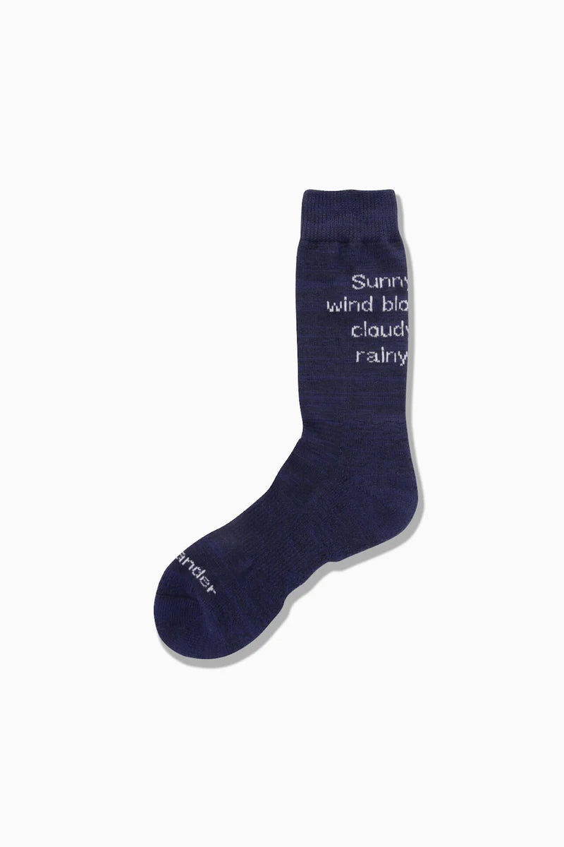 and wander / PE/CO pile socks